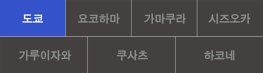 도쿄+근교도시 탭메뉴